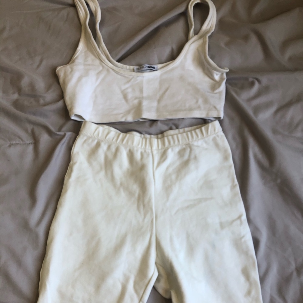 biker short & crop top set